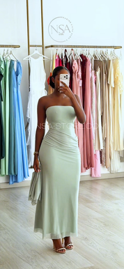 Vestido Alya verde menta