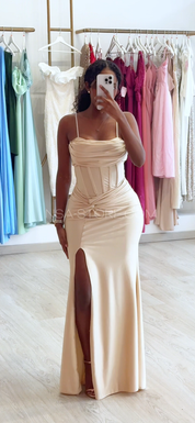 Vestido Kleo II Bege