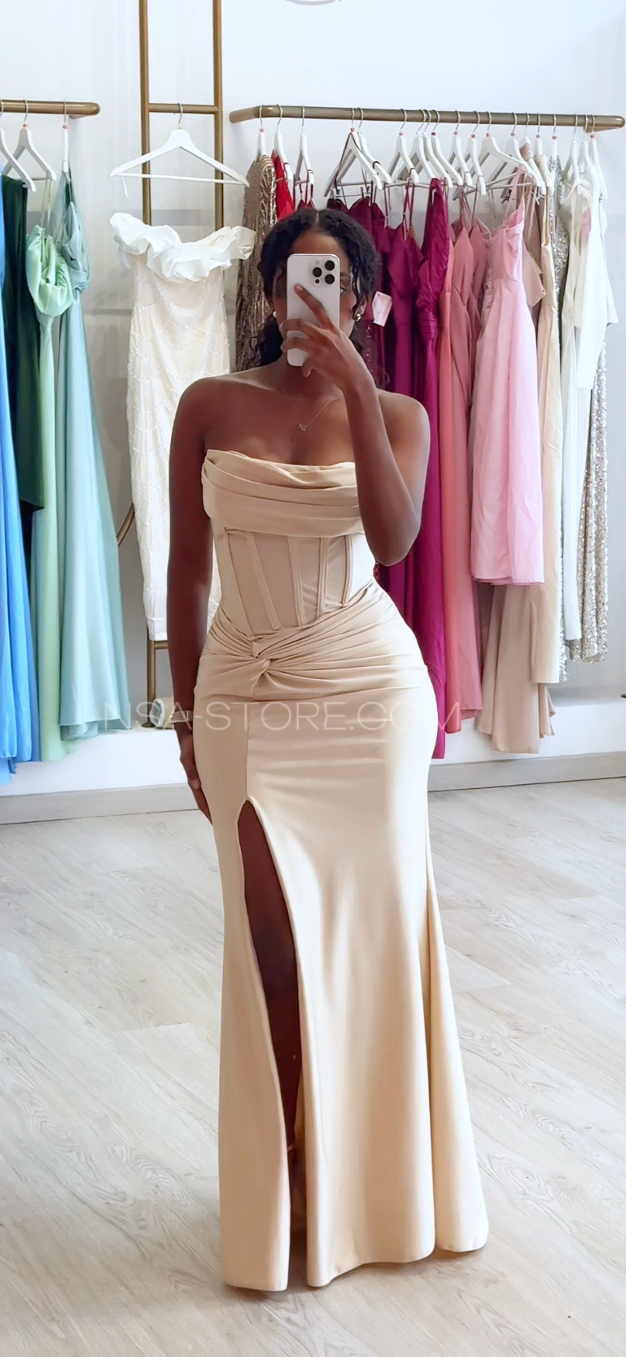 Vestido Kleo II Bege