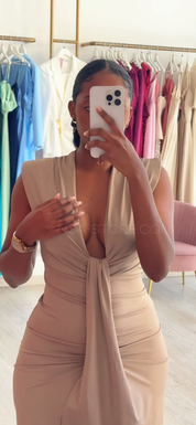 Vestido Ashley Bege
