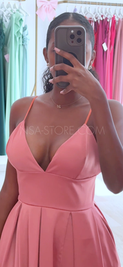 Vestido Noemi salmão