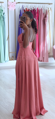 Vestido Noemi salmão