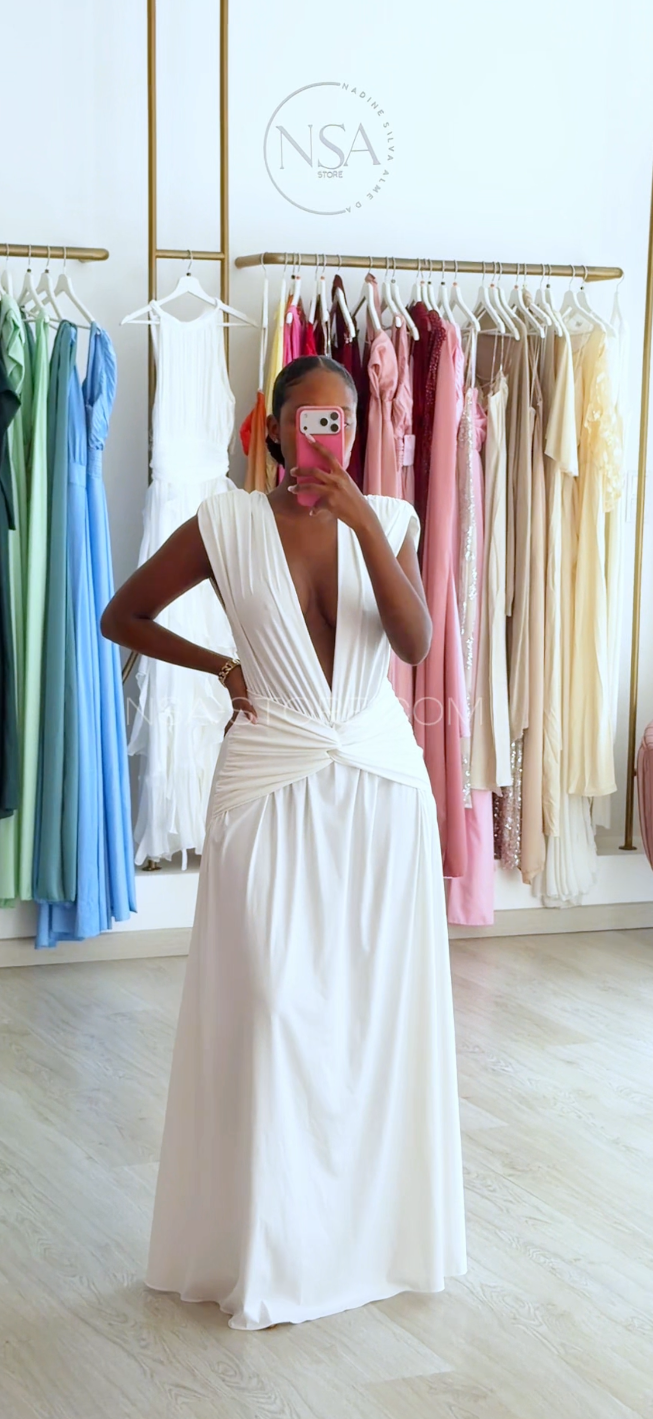 Vestido Ashley longo branco