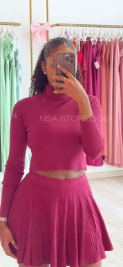 Conjunto Zilda bordô