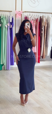 Vestido Liana azul escuro