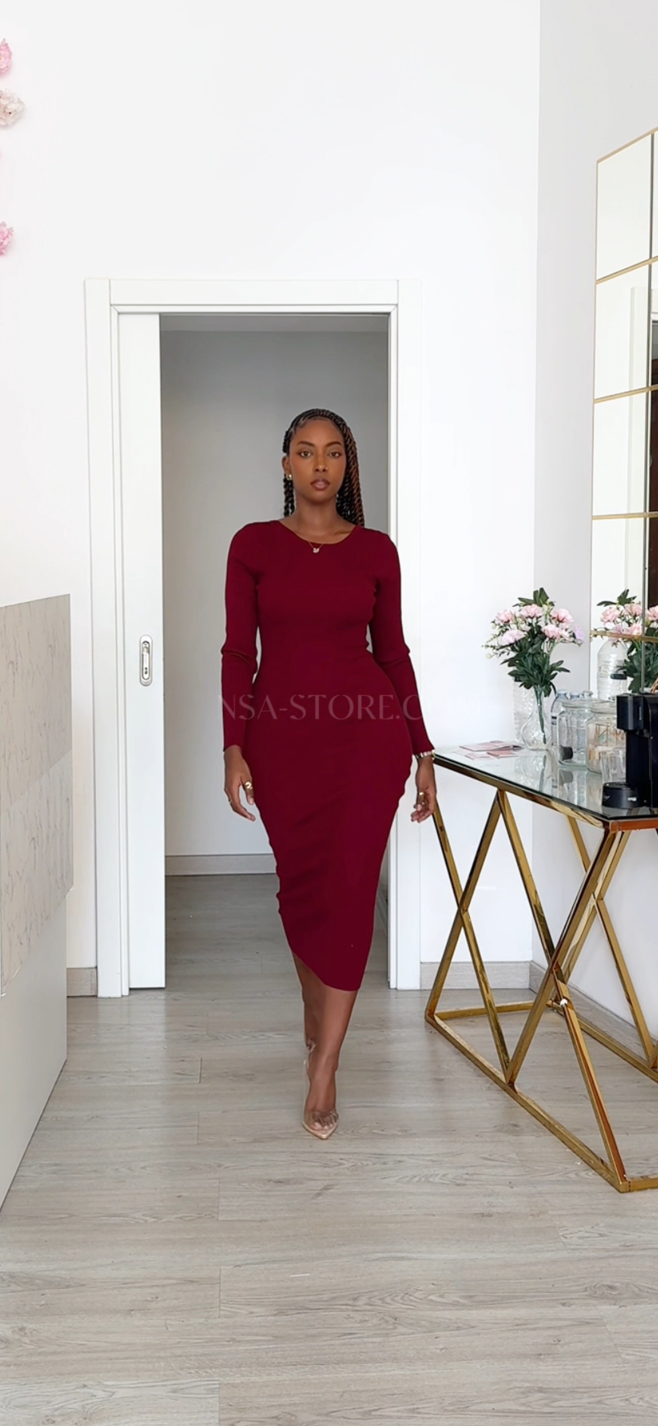Vestido Pietra Bordo