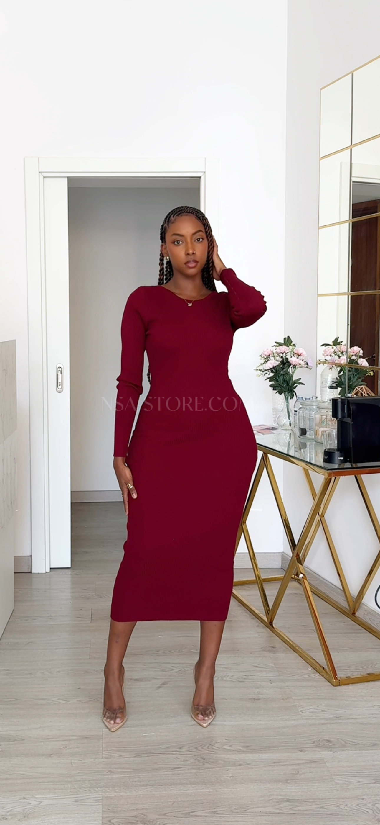 Vestido Pietra Bordo