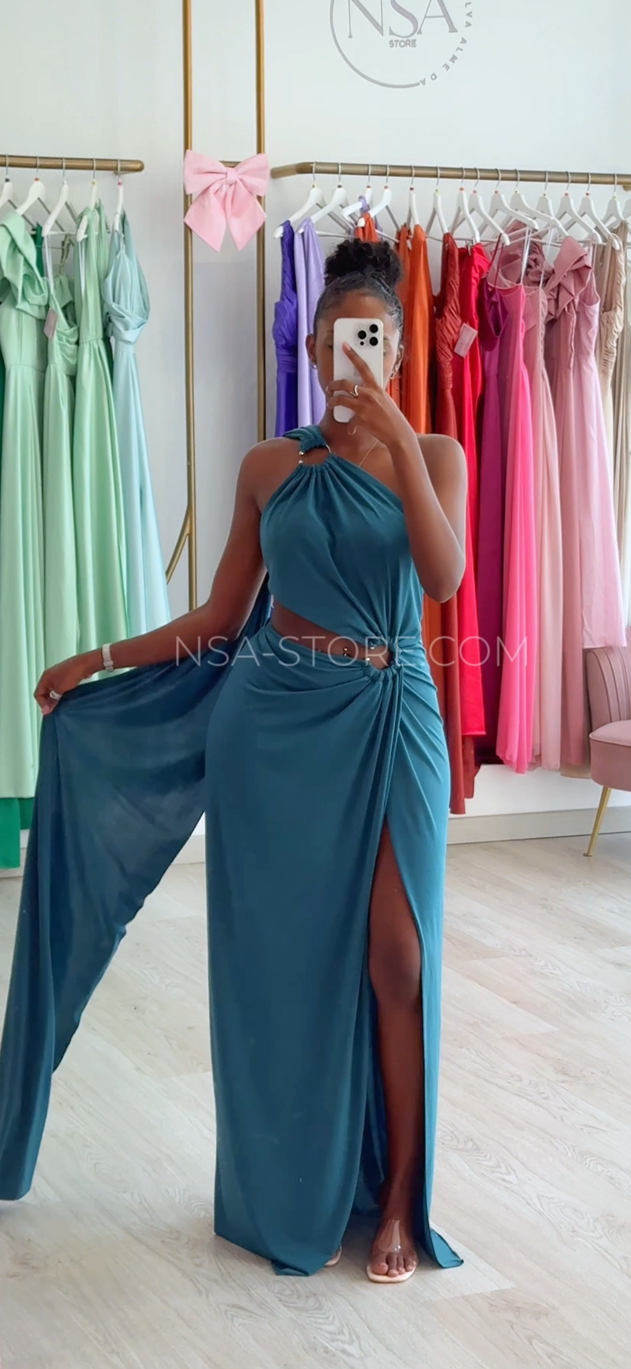 Vestido Mel Azul turquesa