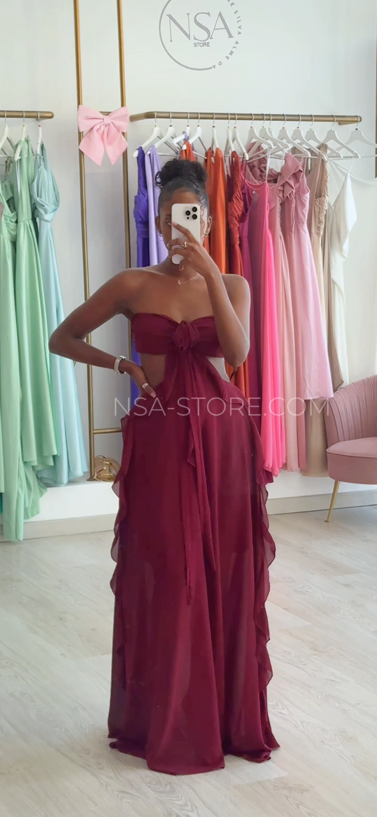 Vestido Katy Bordo