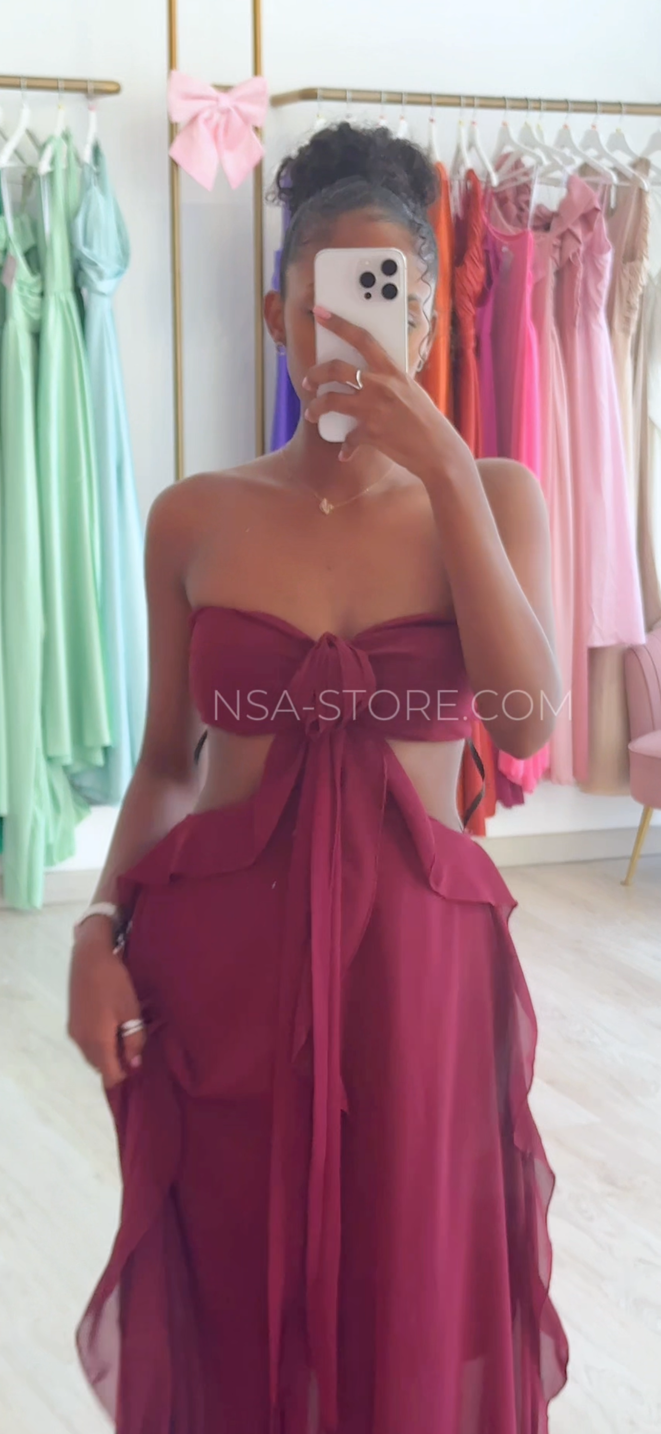 Vestido Katy Bordo