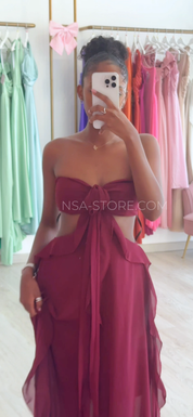 Vestido Katy Bordo