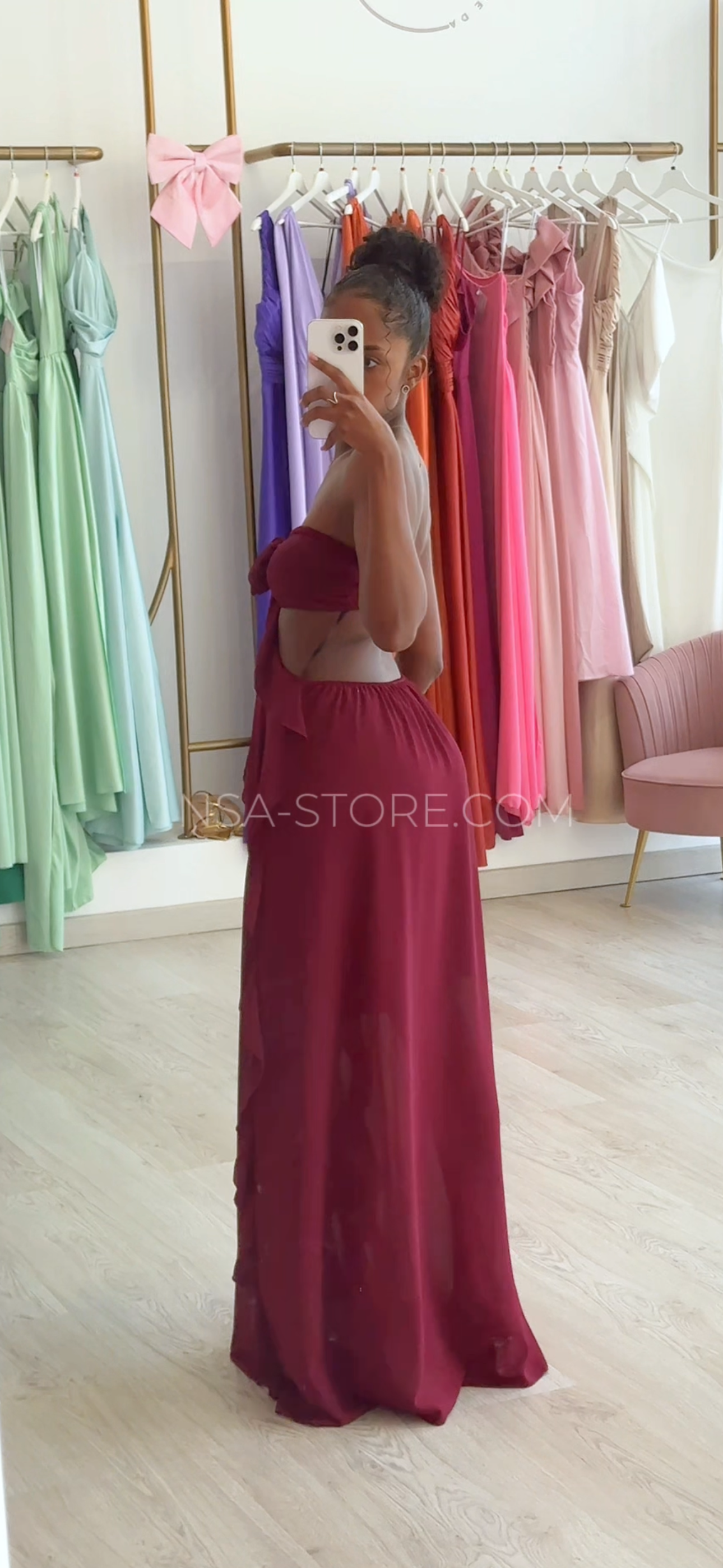 Vestido Katy Bordo