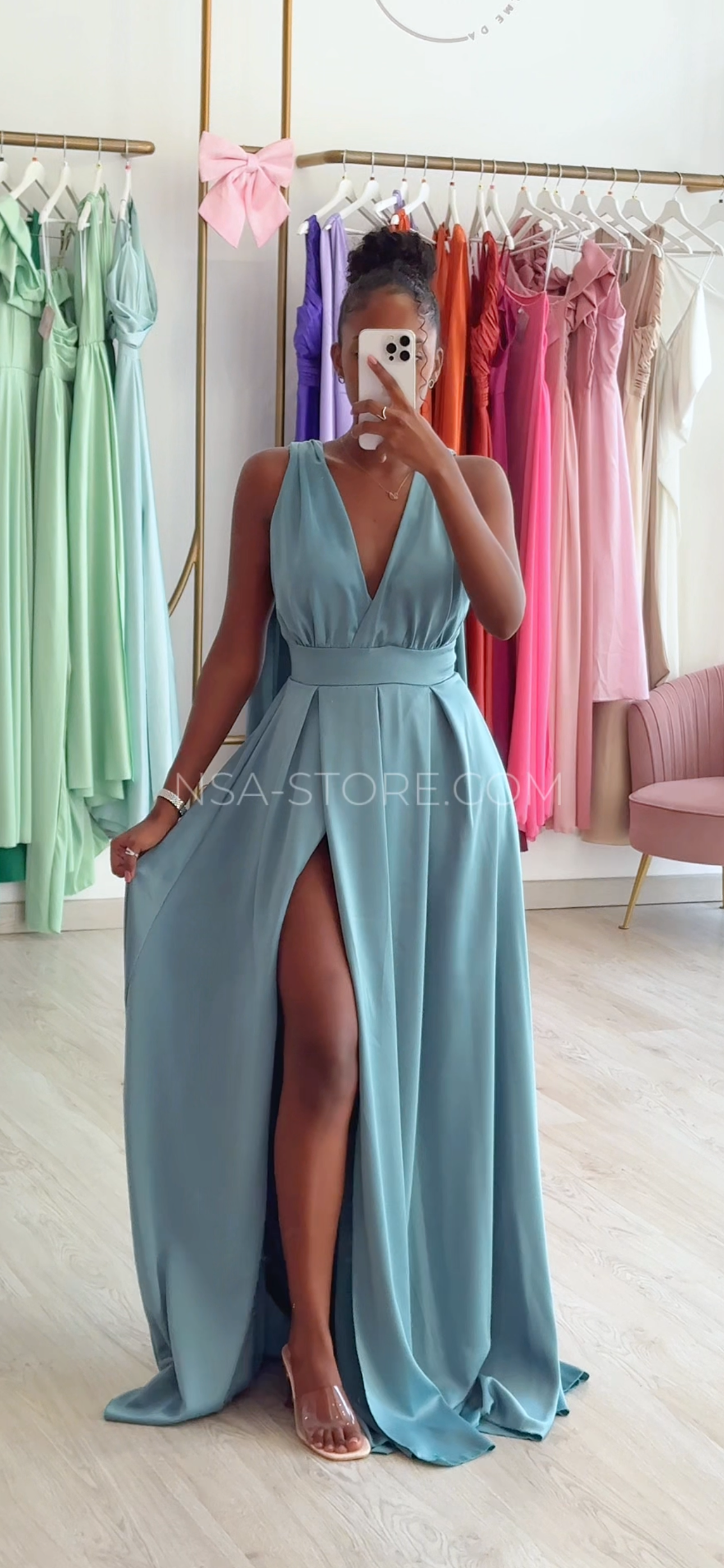 Vestido Josy Azul Celeste