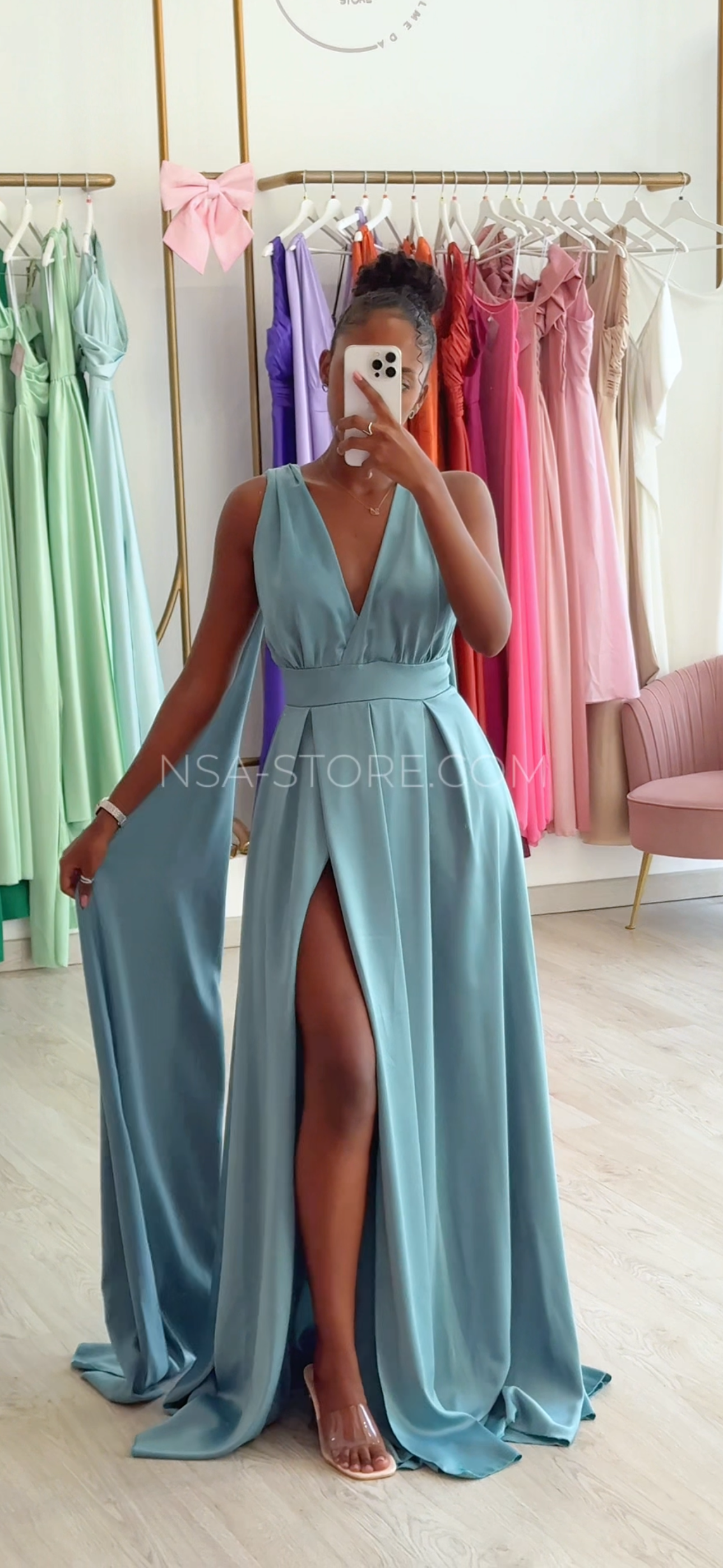Vestido Josy Azul Celeste