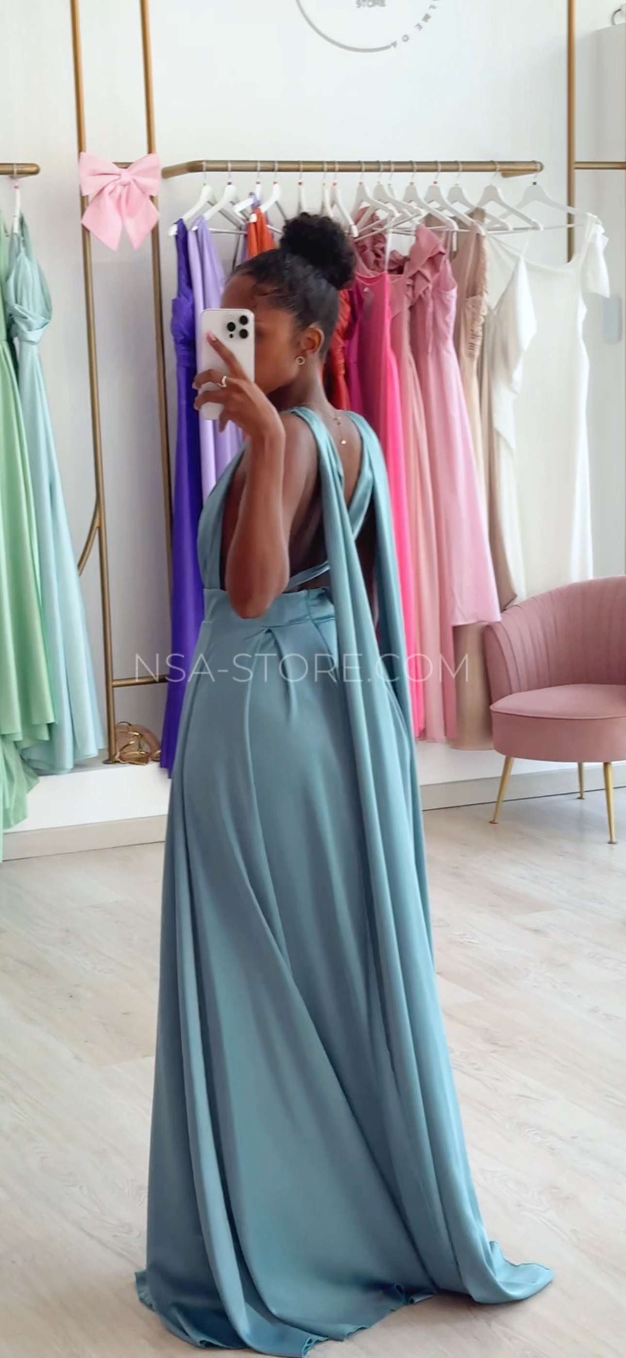 Vestido Josy Azul Celeste