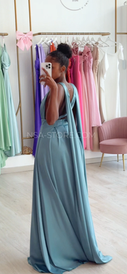 Vestido Josy Azul Celeste
