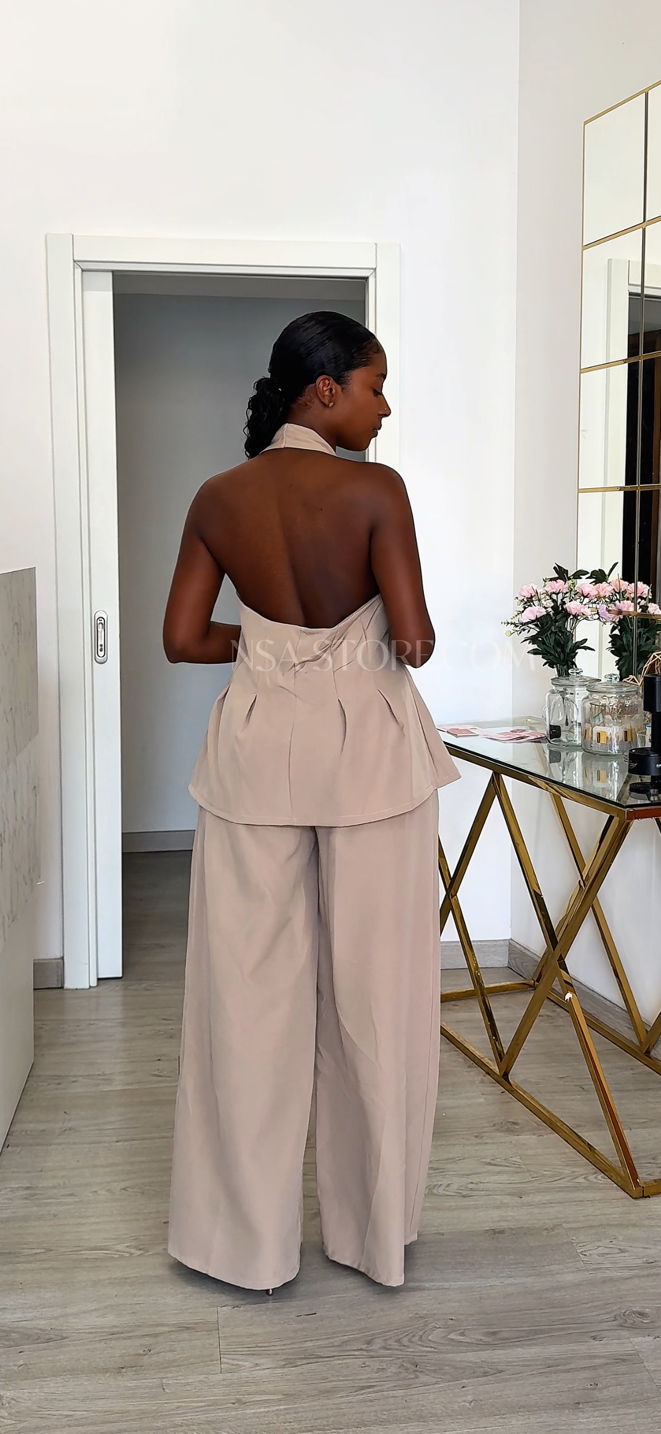 Conjunto Lea bege - duas peças