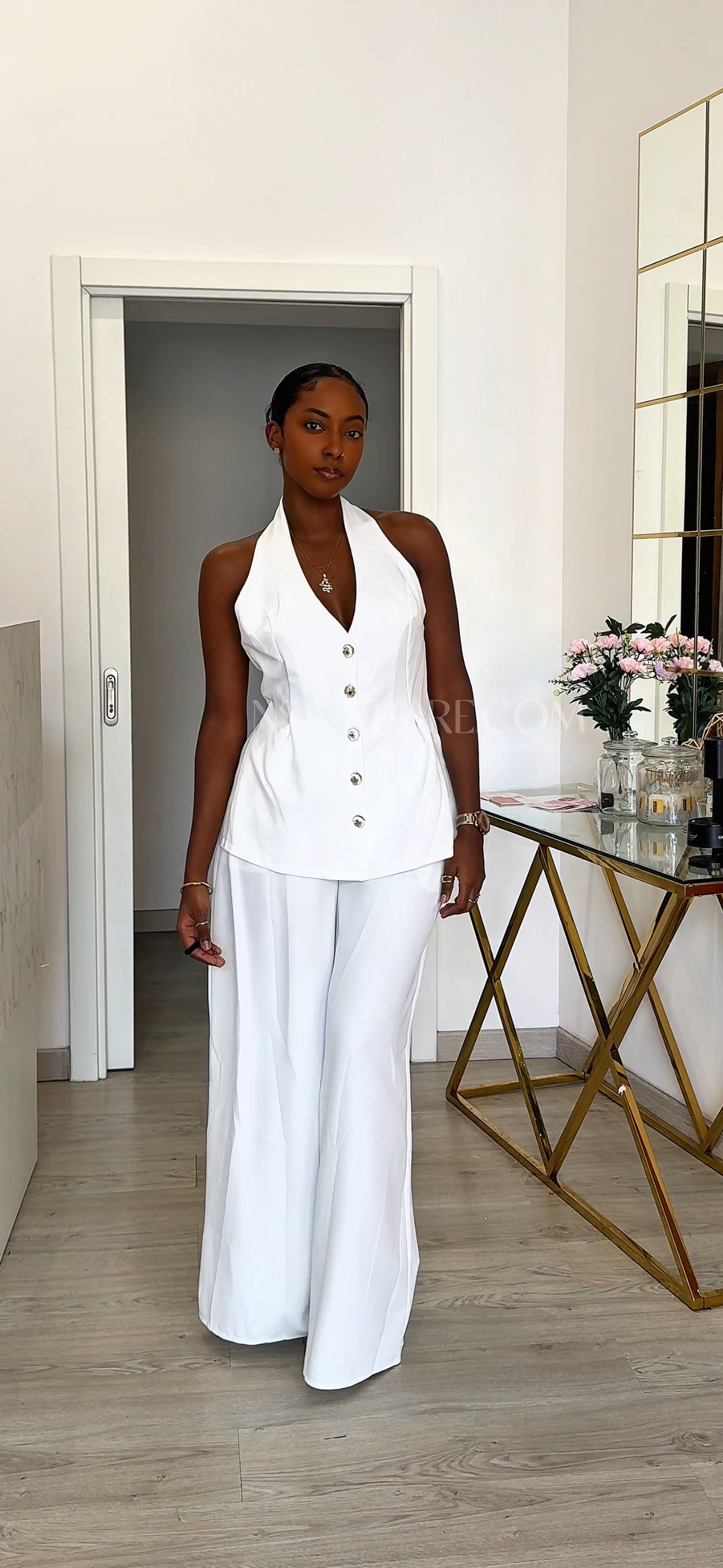 Conjunto Lea Branco - duas peças