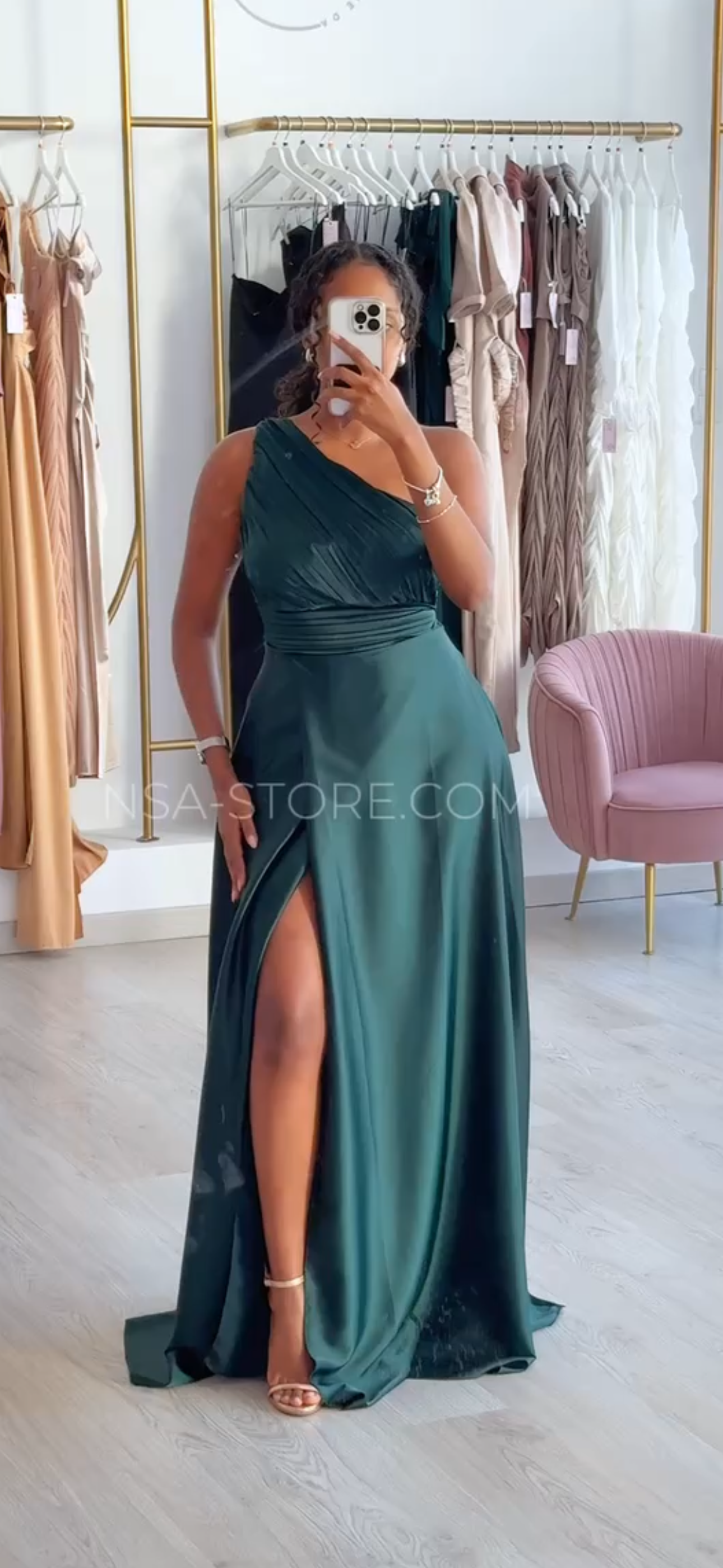 Vestido Lídia Verde Militar