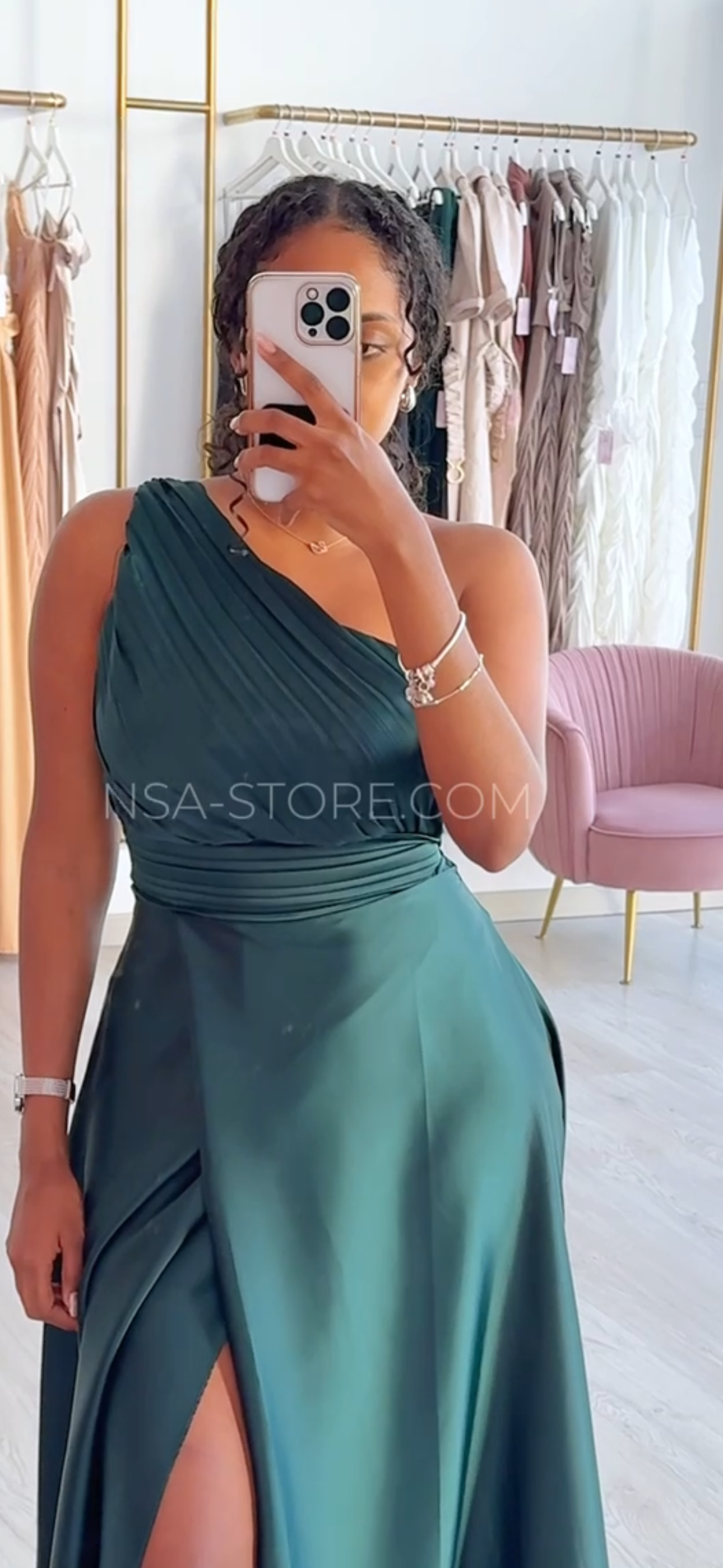 Vestido Lídia Verde Militar