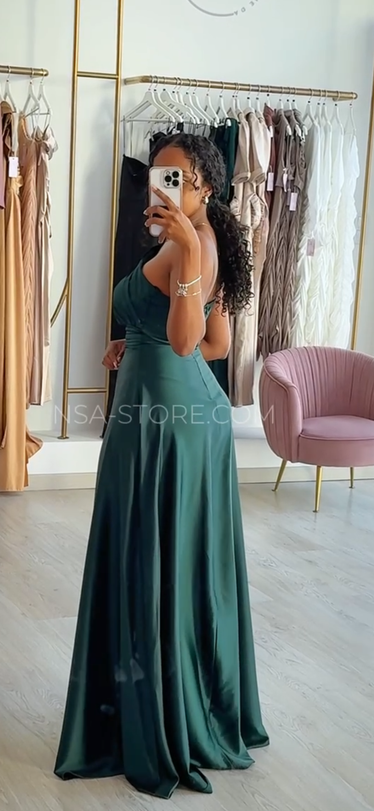 Vestido Lídia Verde Militar