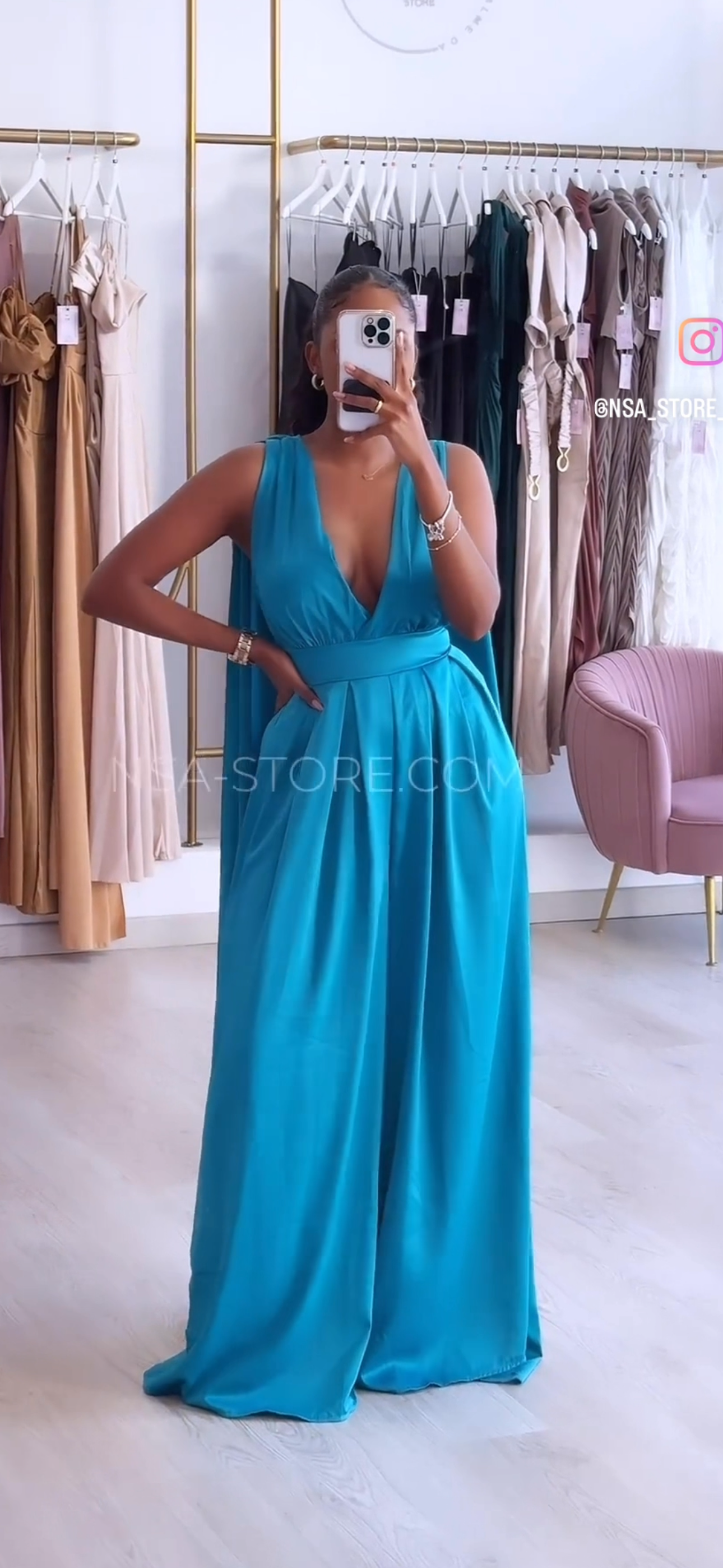 Vestido Josy Azul Turquesa