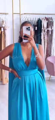 Vestido Josy Azul Turquesa