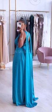 Vestido Josy Azul Turquesa