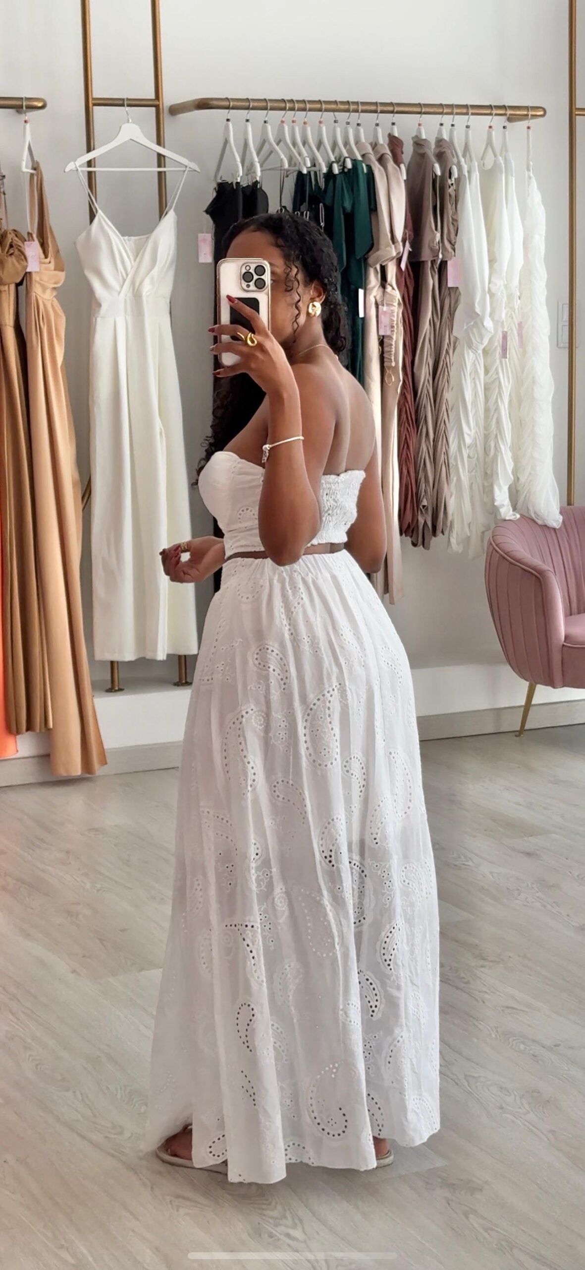 Conjunto Bordado Inglês Branco