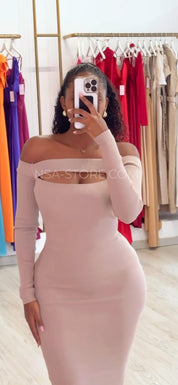 Robe Nady de malha Bege