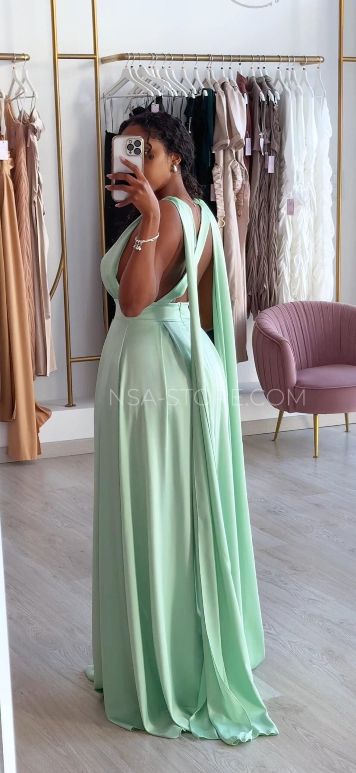 Vestido Josy Verde Água