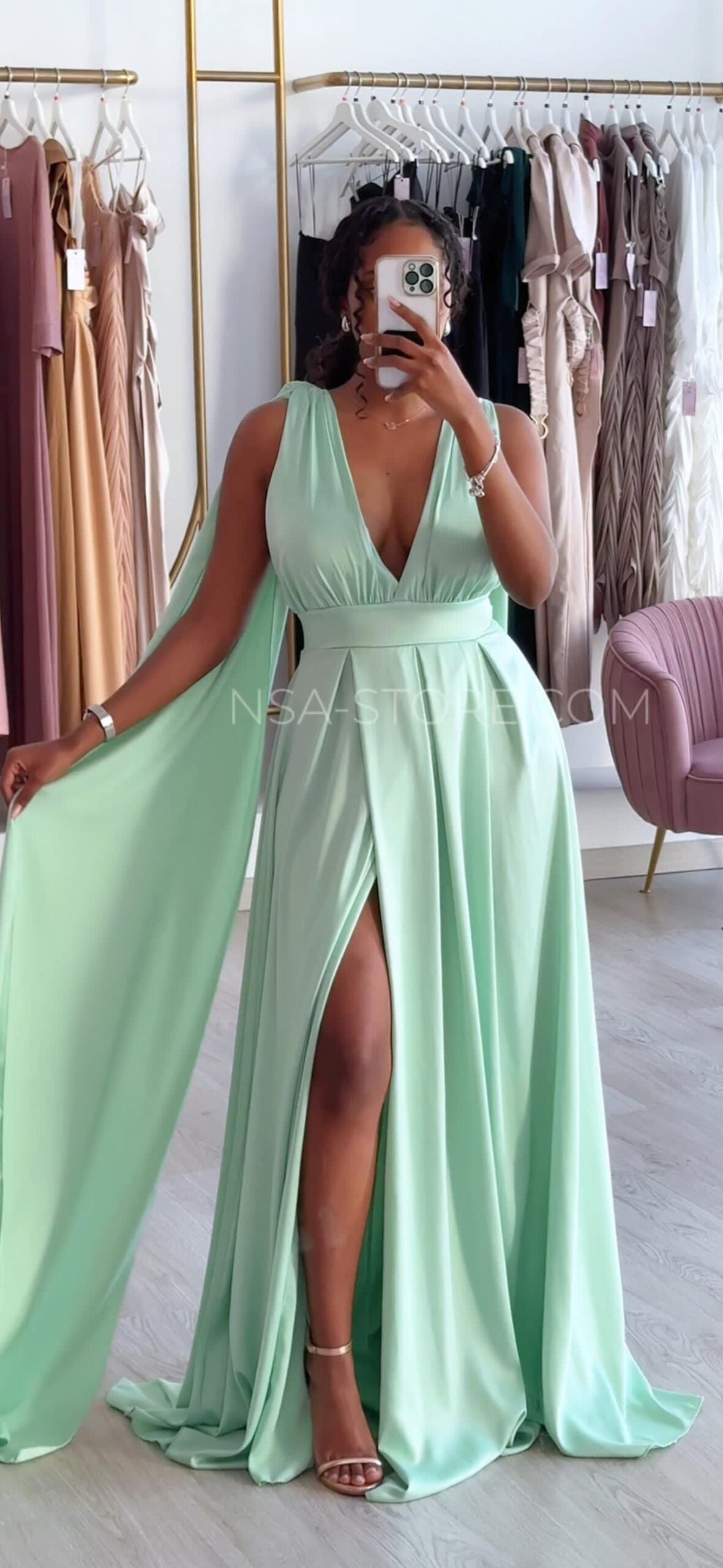 Vestido Josy Verde Água