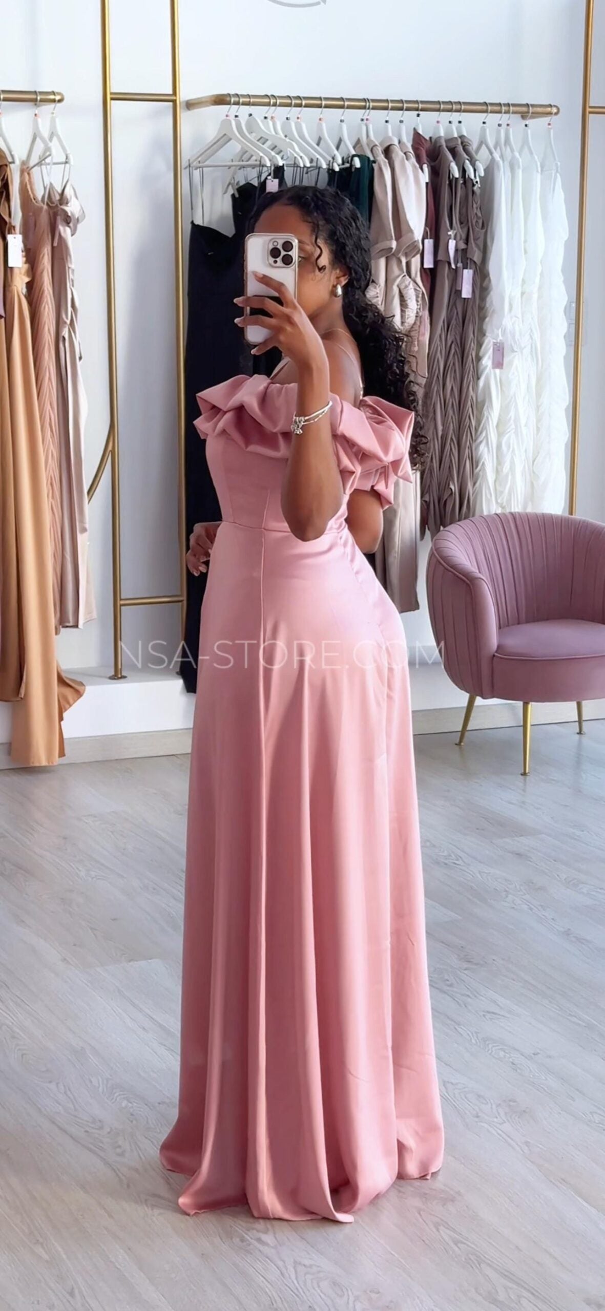 Vestido Irene Rosa Velho