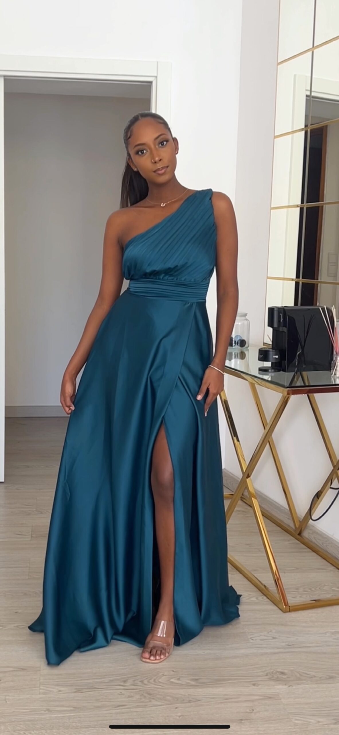 Vestido Lídia Azul turquesa