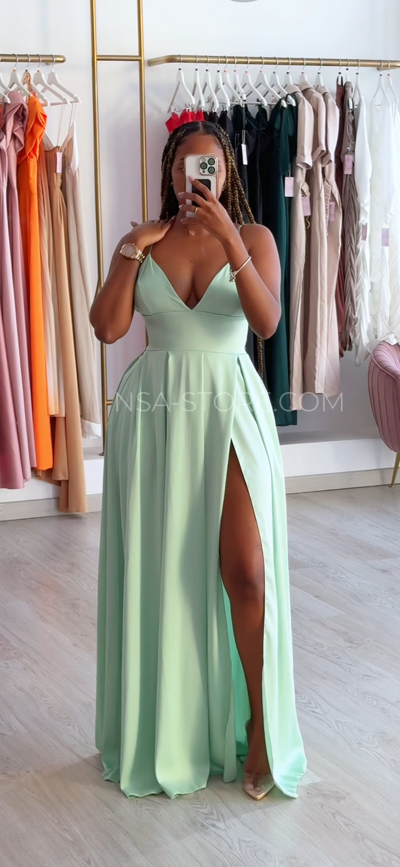 Robe Noemi Vert Eau