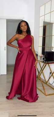 Vestido Lídia bordô