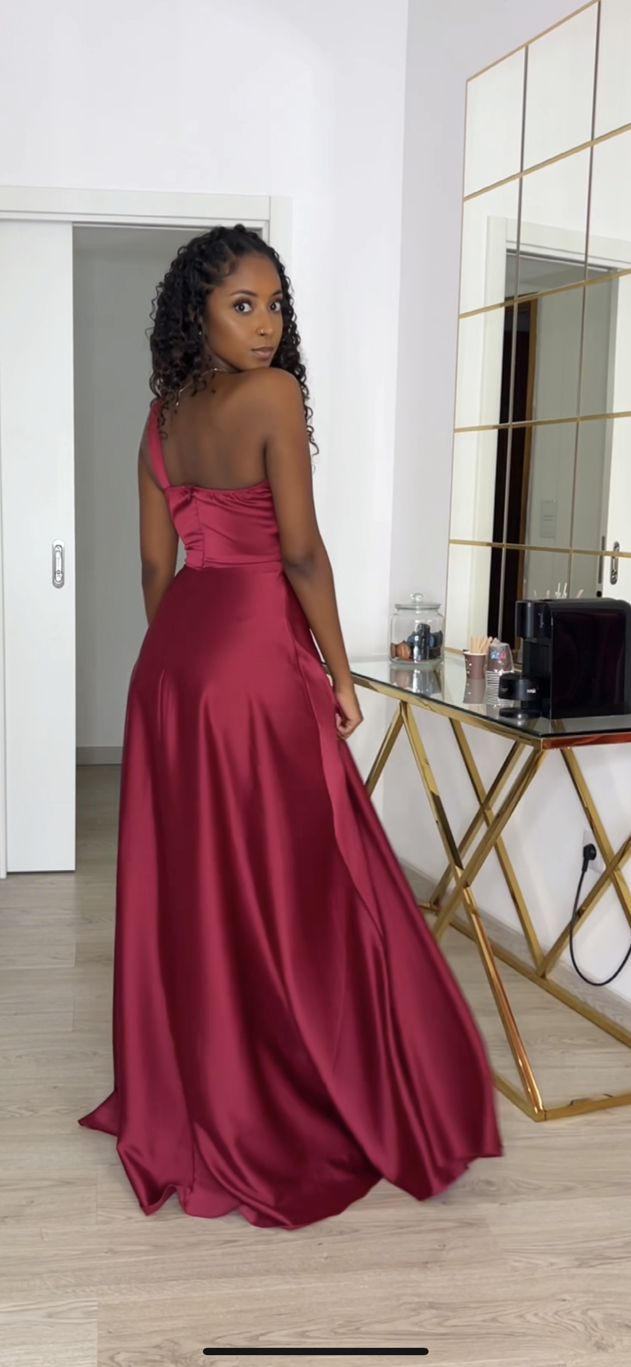 Vestido Lídia bordô