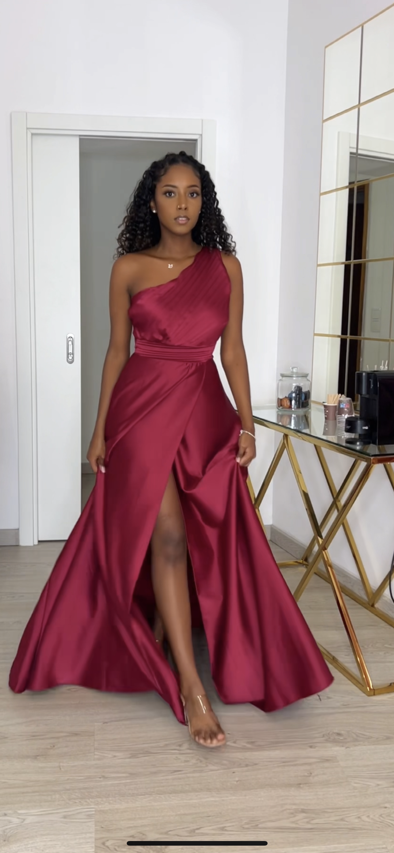 Vestido Lídia bordô