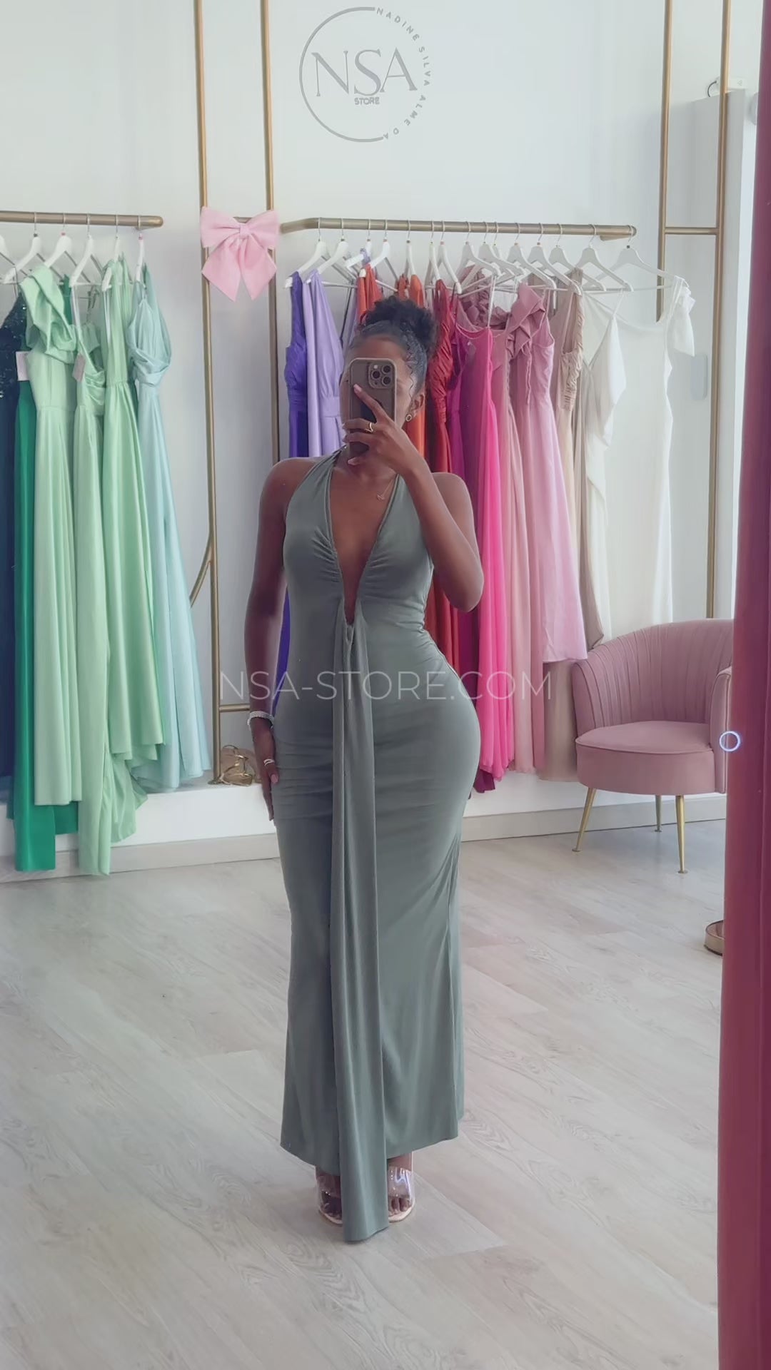 Vestido Tamiris Verde musgo