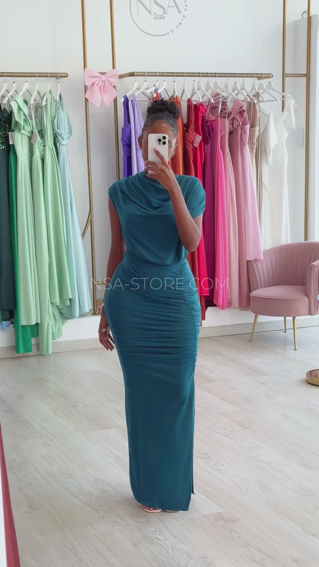 Vestido Joyce Azul turquesa